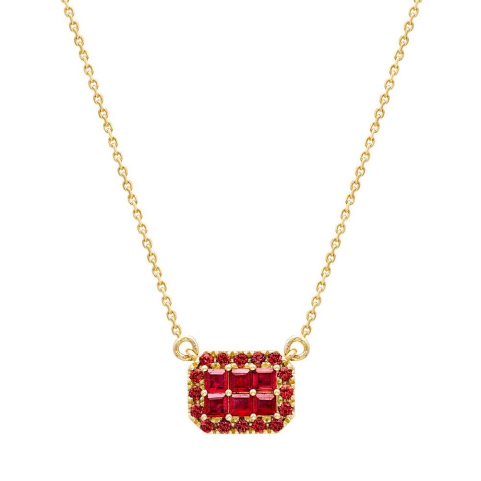 <p><a href="https://gfgjewellery.com/collections/necklaces/products/fortuna-belle-necklace-rouge" rel="nofollow noopener" target="_blank" data-ylk="slk:Shop Now;elm:context_link;itc:0;sec:content-canvas" class="link ">Shop Now</a></p><p>Fortuna Ruby Necklace Featuring Mozambican Rubies</p><p>gfgjewellery.com</p>