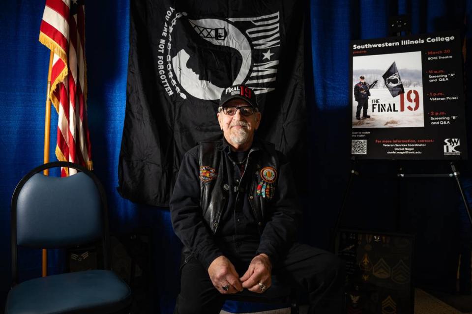 Retired U.S. Army Sgt. Daniel Hefel held a documentary screening and meet-and-greet at the Southwestern Illinois College in Belleville on March 30. Hefel was a prisoner of war during the Vietnam War and was held captive for 1,143 days before returning home.