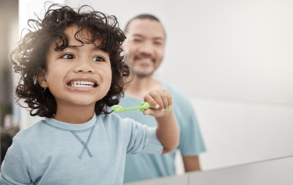 Young children need even less toothpaste. (Getty Images)