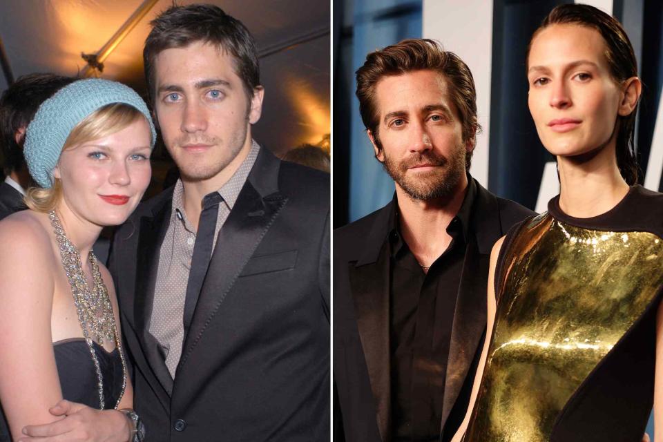 <p>Carmen Valdes/Ron Galella Collection/Getty ; Rich Fury/VF22/Getty</p> Kirsten Dunst and Jake Gyllenhaal at the Metropolitan Museum of Art in New York City, New York. ; Jake Gyllenhaal and Jeanne Cadieu attend the 2022 Vanity Fair Oscar Party on March 27, 2022 in Beverly Hills, California.   
