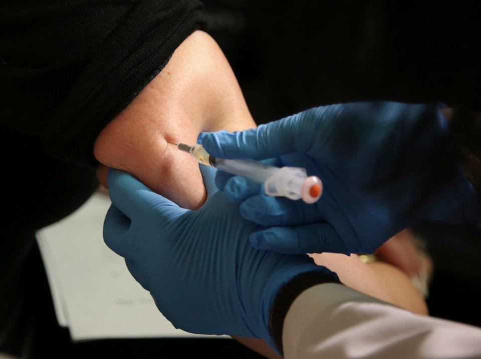 Measles can be prevented with two doses of the MMR vaccine (AP)