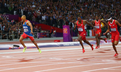 Felix Sanchez wins gold in the Men's 400m Hurdles (Getty Images)