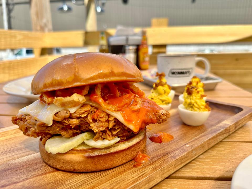 The Firebird Fried Chicken Sandwich at Momma's bar and restaurant in Downtown Memphis.