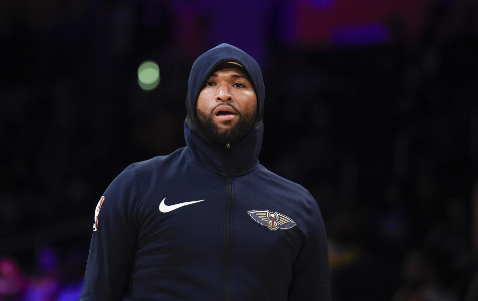 New Orleans Pelicans forward DeMarcus Cousins was traded by Sacramento last February. (AP Photo/Kelvin Kuo)