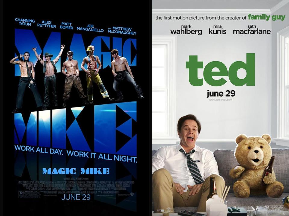 "Magic Mike" and "Ted" posters