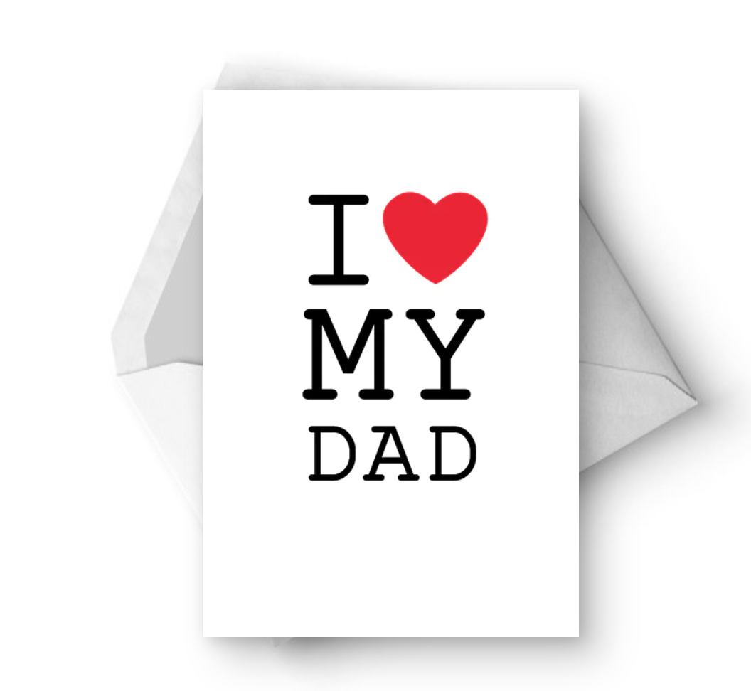 printable fathers day cards i heart my dad card