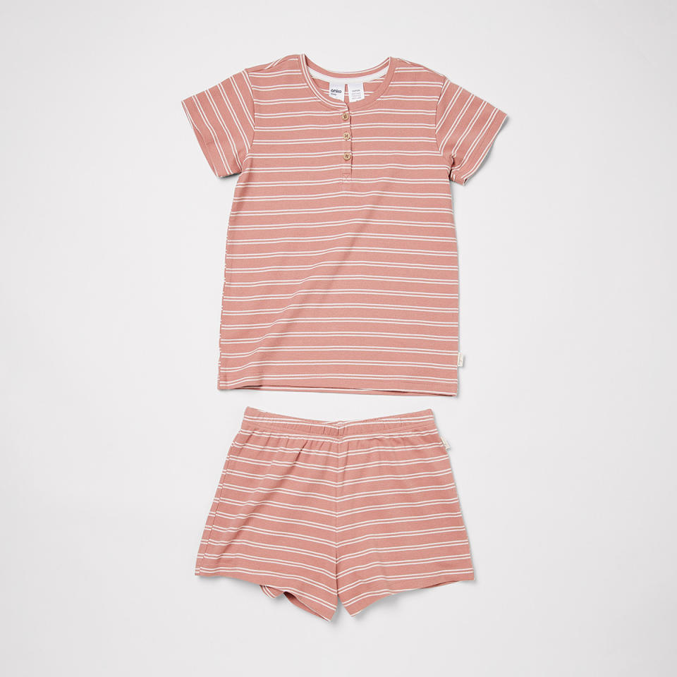 Kmart Girls Organic Pyjama Set, $14. Photo: supplied.