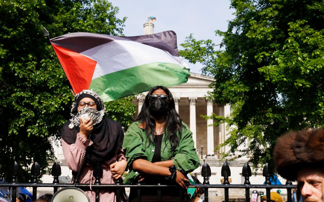Demonstrators at University College London have added to a growing number of tent camps protesting against the war in Gaza