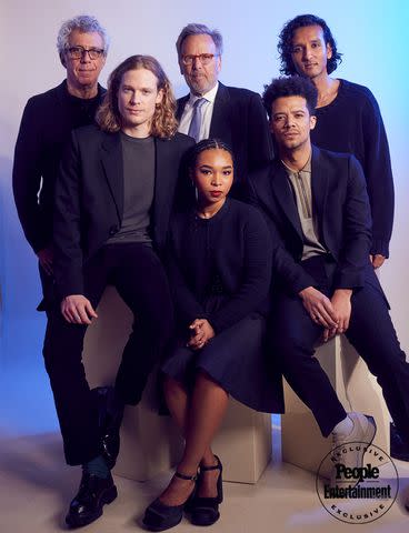 <p>Corey Nickols/Contour by Getty</p> (Clockwise from top left) Eric Bogosian, Mark Johnson, Assad Zaman, Jacob Anderson, Delainey Hayles, and Sam Reid of 'Interview With the Vampire'