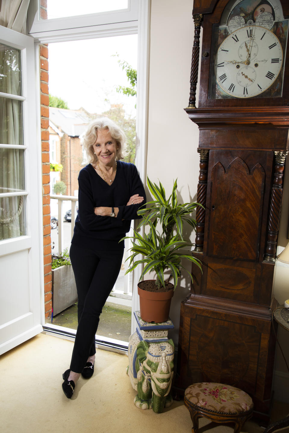 British actor Hayley Mills poses at her home in West London on Wednesday, Aug. 25, 2021 to promote her memoir "Forever Young." (Photo by Joel C Ryan/Invision/AP)
