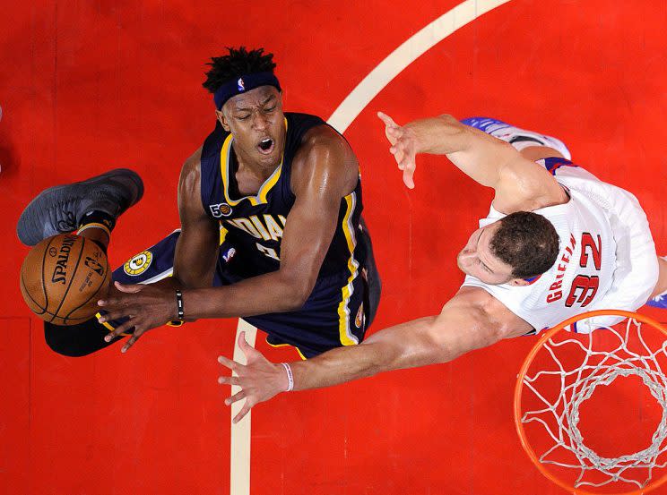 Myles Turner highlights this week's look at recent risers and fallers in fantasy hoops (Getty Images)