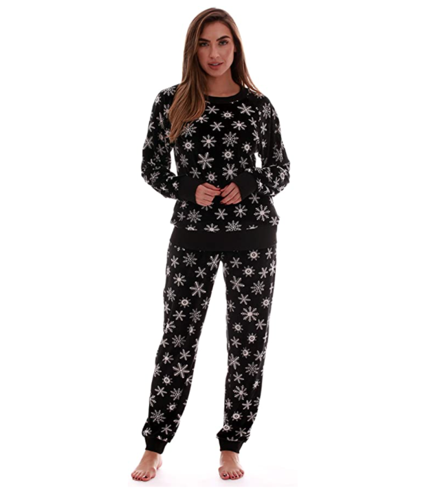 Womens Premium 100% Cotton Flannel Pajama Sleepwear Set - Snowfall