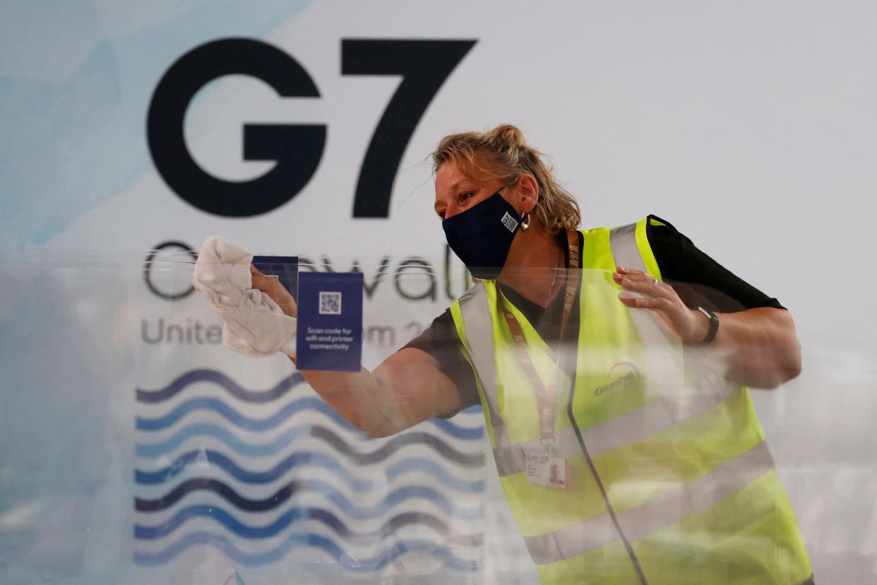 In Cornwall, G7 leaders are expected to announce they will provide at least 1 billion vaccine doses to lower-income countries (AFP via Getty Images)