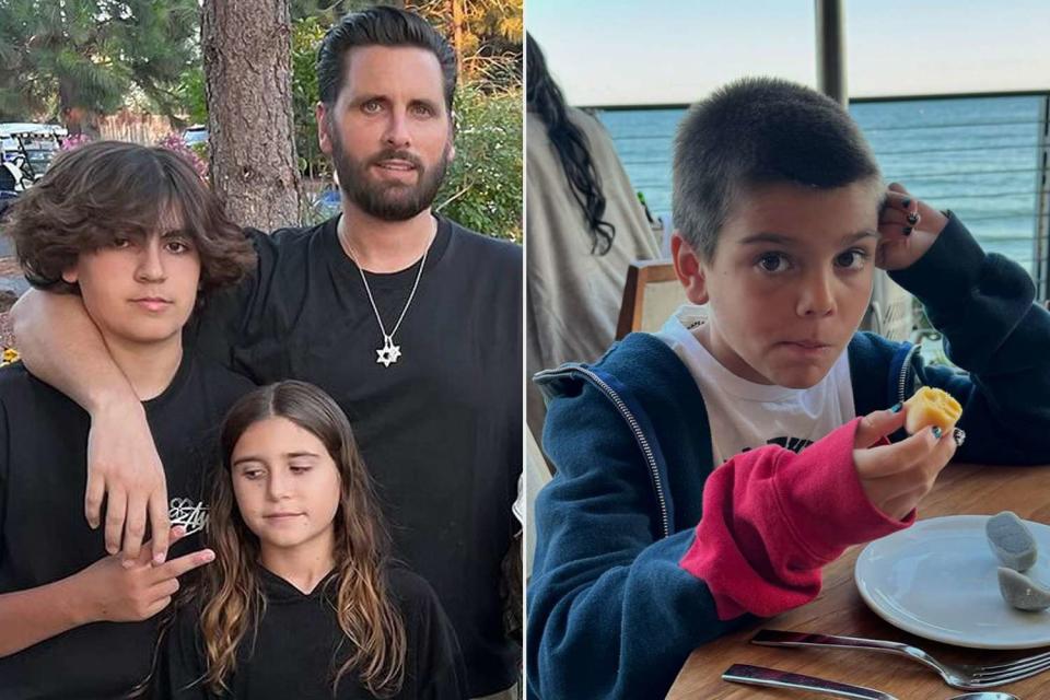 <p>Kim Kardashian/Instagram; Scott Disick/Instagram</p> Scott Disick and his kids