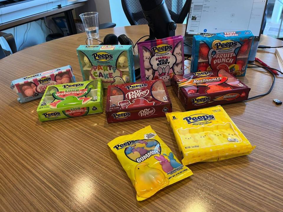 Moments before The News & Observer Peeps Taste Test got underway. The marshmallow Easter candy is iconic, but divisive.