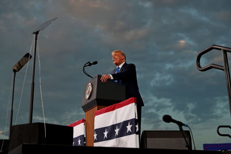 U.S. President Trump campaigns in Jacksonville, Florida