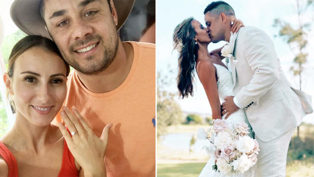 Jarryd Hayne thanks God for his new wife following secret Central Coast  wedding