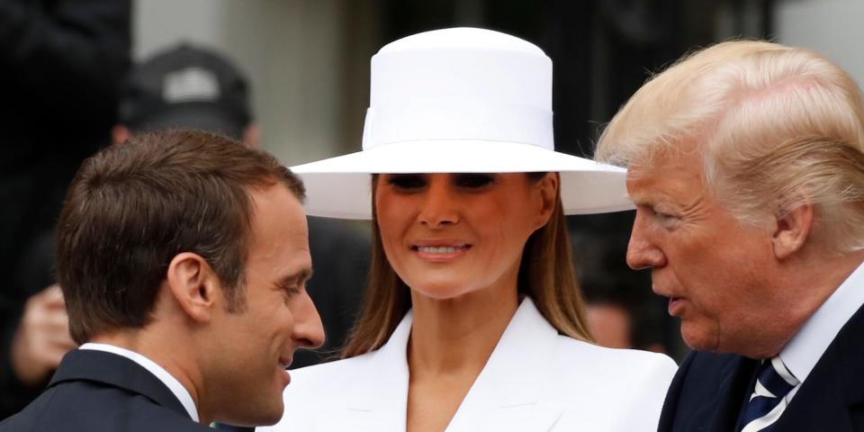 Melania, Trump, Macron