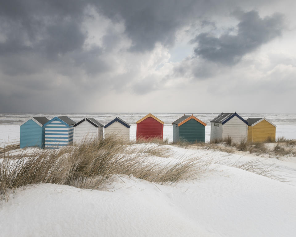 Lee Acaster’s photo of beach huts in Southwold, Suffolk, was shortlisted (Picture: RMetS)