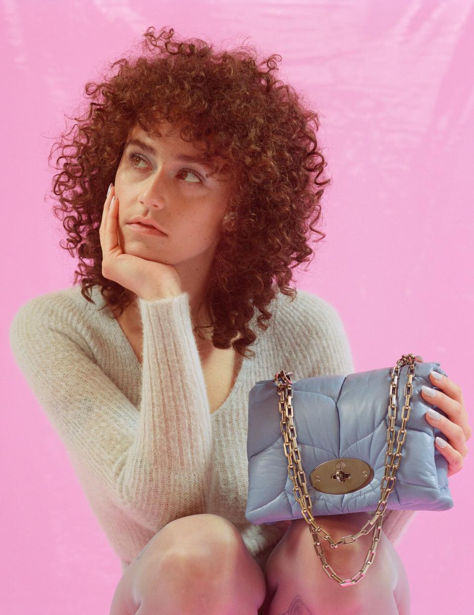 Ella Emhoff in Mulberry campaign.