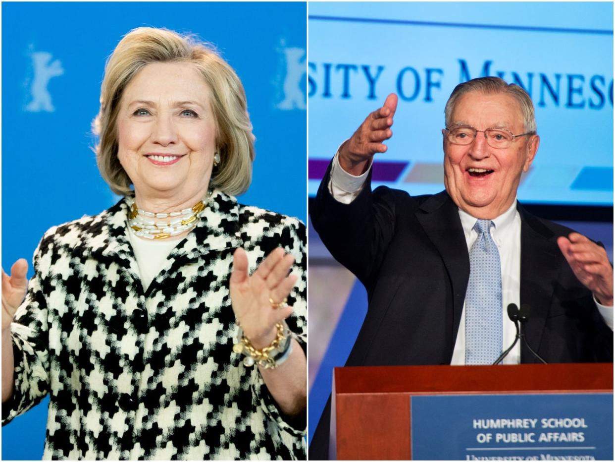 Hillary Clinton and Walter Mondale have both stayed in the spotlight following their presidential runs.