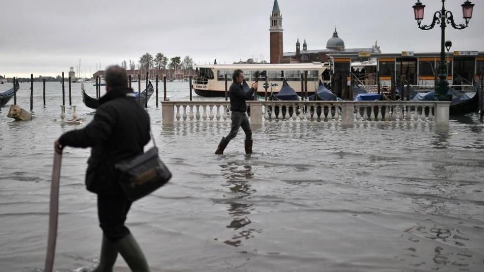 Imagen de Venecia, con la torre de San Marcos al fondo, en la mañana del 13 de noviembre.