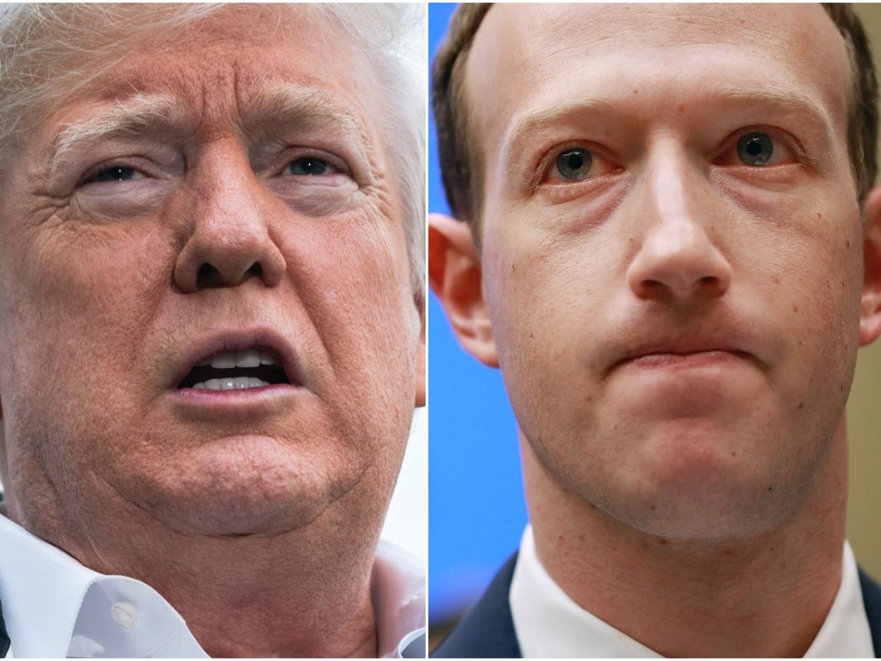 Donald Trump Mark Zuckerberg