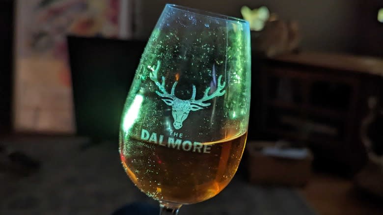 Dalmore glass with weird lighting