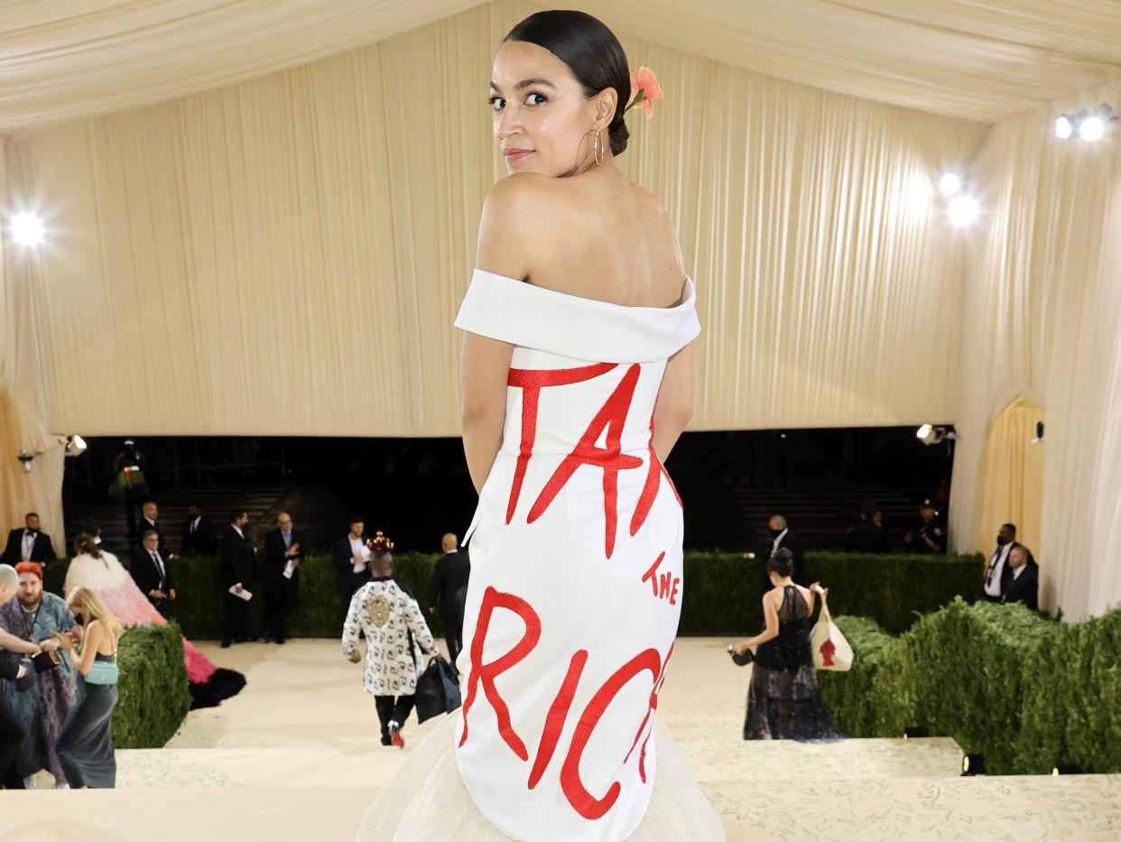 AOC only paid for her Met Gala rental outfit after the House opened an ethics probe against her, Republicans allege