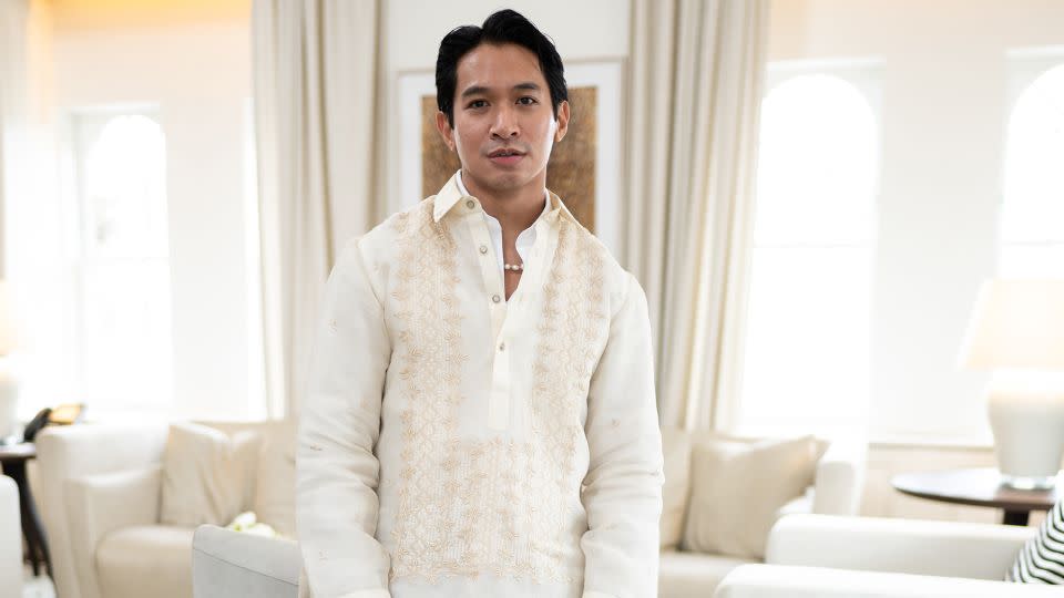 At one fashion industry event this year, Martin Romero (pictured) wore a barong he originally had made for a cousin’s wedding, "which everyone thought was a jacket!” Romero said. “I put it over a white long-sleeved Uniqlo shirt, paired with black pants and ‘house shoes’ I had made (in) my province in Tarlac.” - Martin Romero