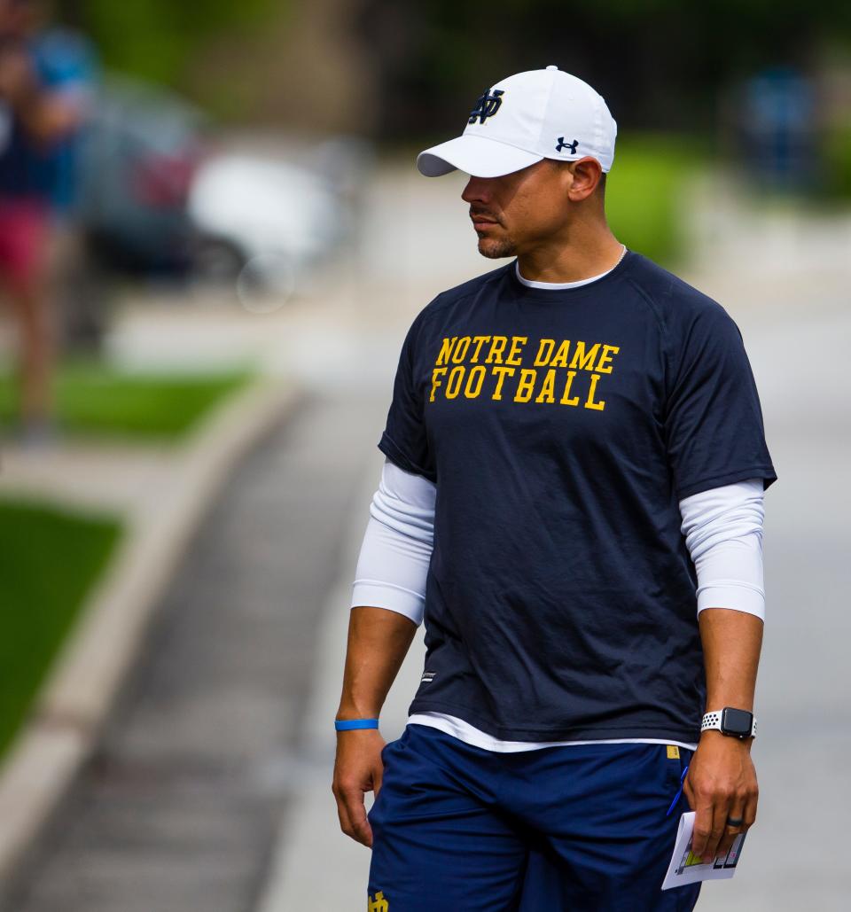 Notre Dame running backs coach Lance Taylor took over offensive play-calling when offensive coordinator Tommy Rees was recovering from an emergency appendectomy.