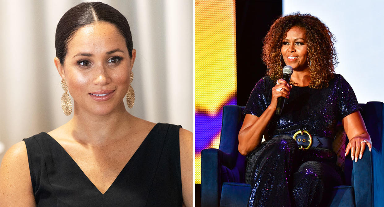 Michelle Obama has praised Meghan Markle's humanitarian work. [Photo: Getty]