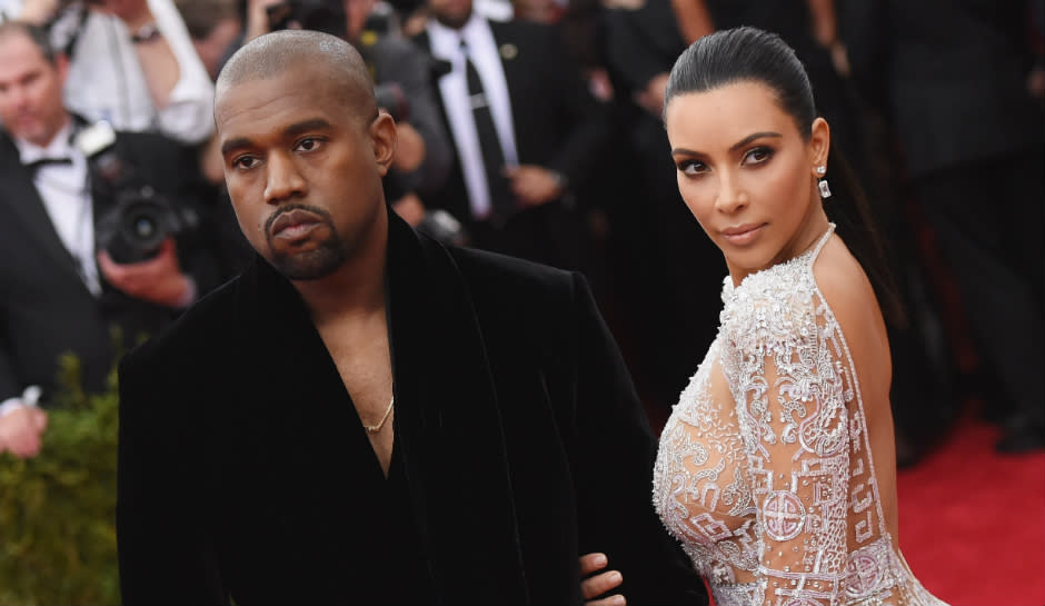 Kim Kardashian and Kanye West look poor in their latest family photos.