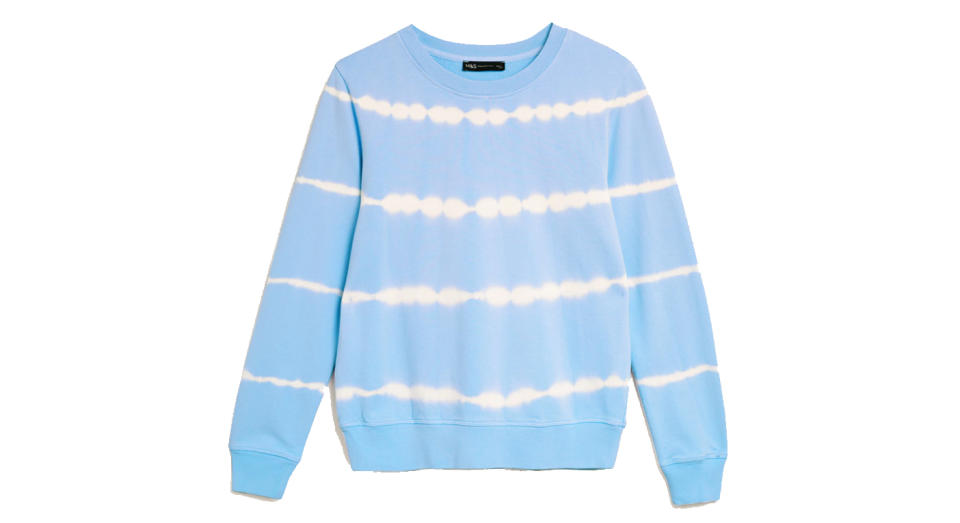 Pure Cotton Tie-Dye Crew Neck Sweatshirt