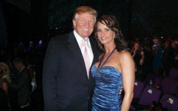 Karen McDougal with Donald Trump in pictures she posted in September 2015 - Twitter