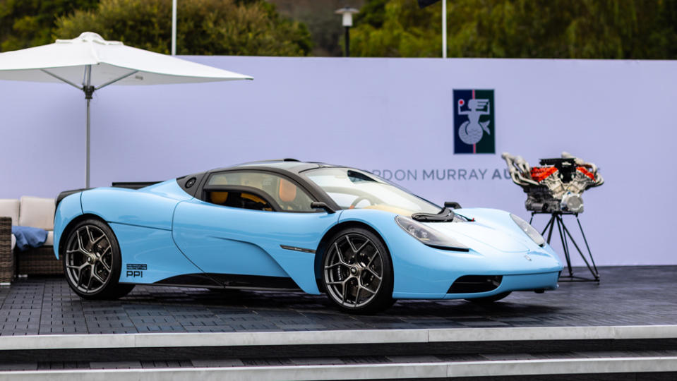 Gordon Murray brought his T.50 and T.33 supercars to the Quail. - Credit: Tom O'Neal, courtesy of Rolex.