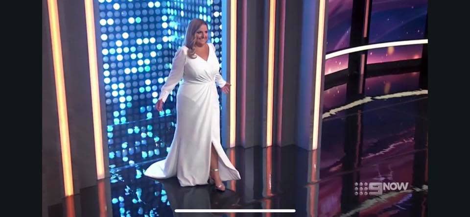 Joanna now plans on having her wedding dress altered to be a size 14. Photo: Channel Nine