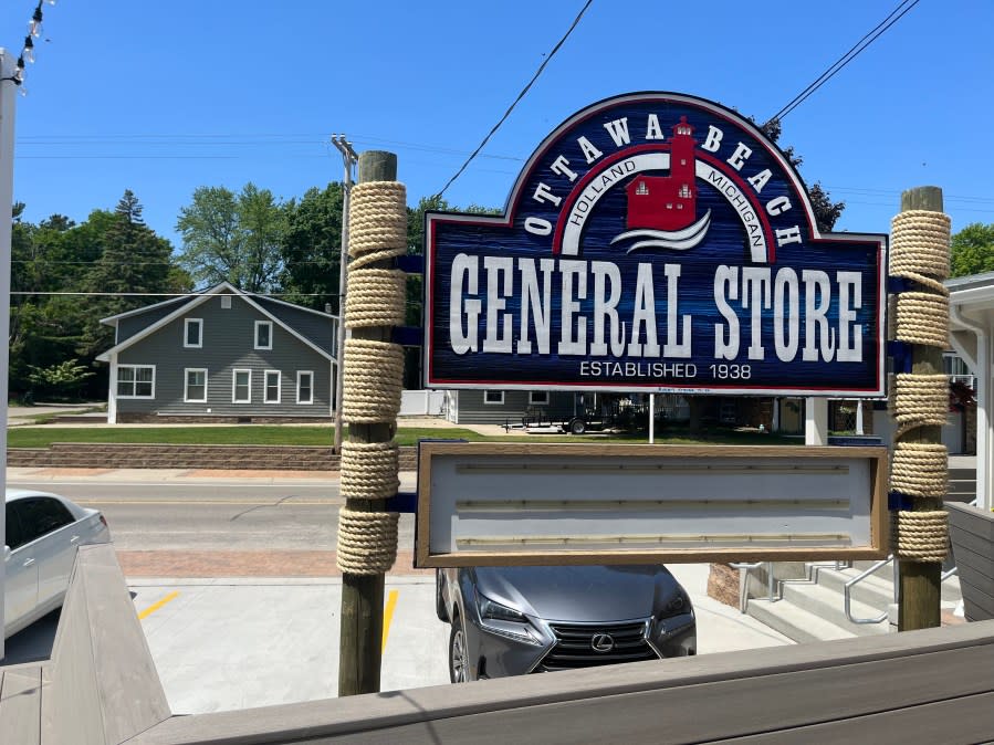 The rebuilt Ottawa Beach General Store near the Holland State Park. (May 22, 2024)