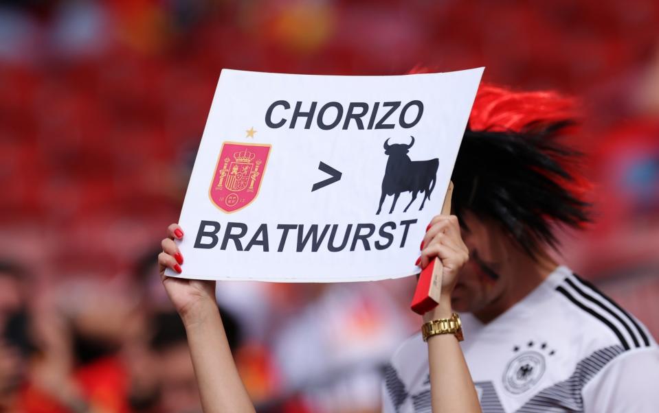 Sign saying Chorizo is better than Bratwurst
