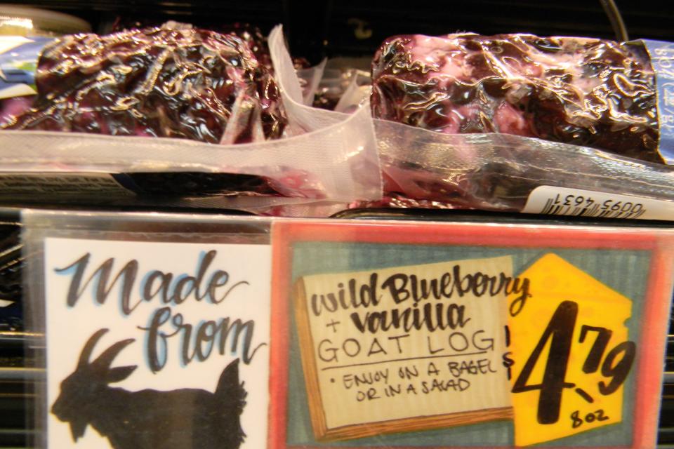 Trader Joe's wild blueberry vanilla goat log