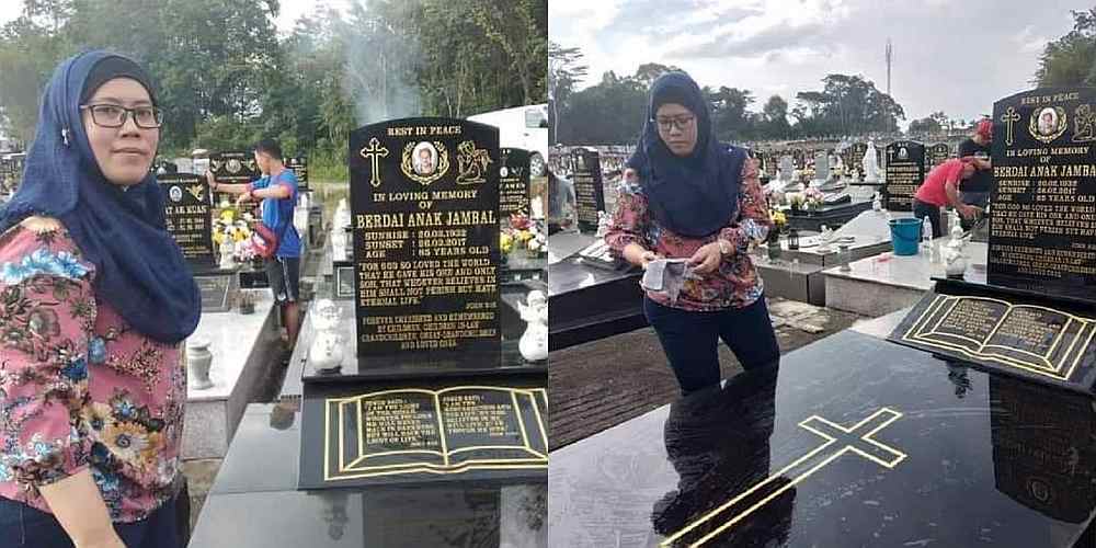 Dayang Rafidah says believing in different religions has never dampened the love and affection she has for her grandmother. — Pictures from Facebook/cikguemmetmenulis