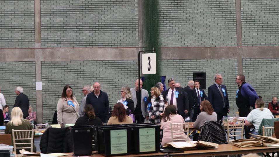 Conservatives watch as ballots are counted in Rochford