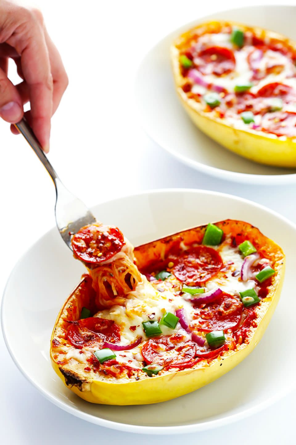 Pizza Spaghetti Squash Boats