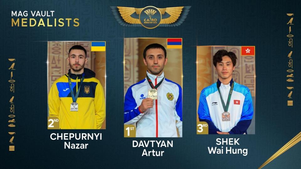 Shi Weixiong made a great start in the World Cup in Egypt. (Photo: Cairo Gymnastics World Cup Facebook)