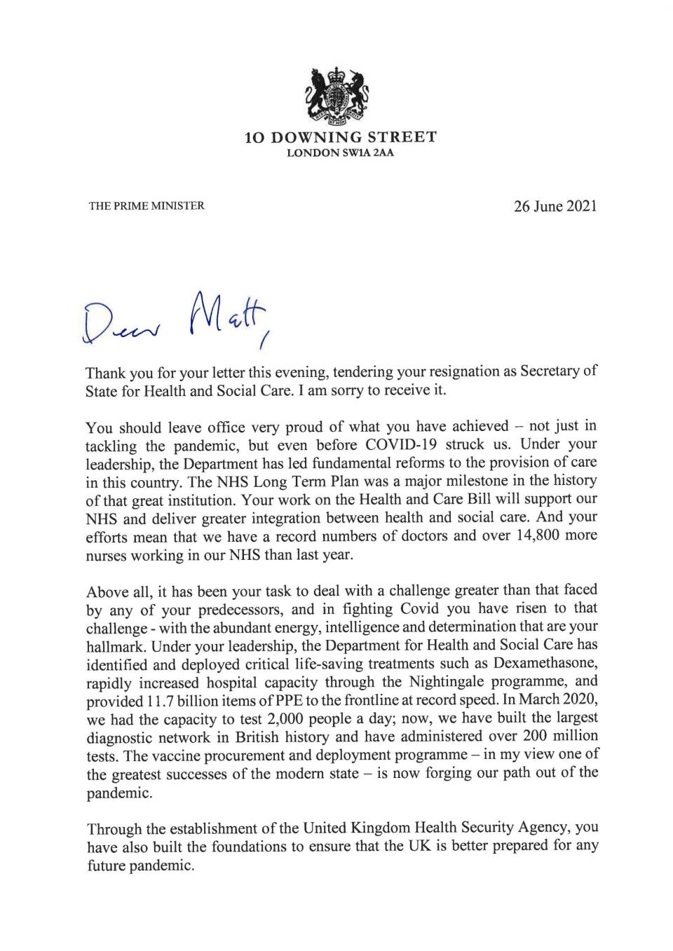 pm letter