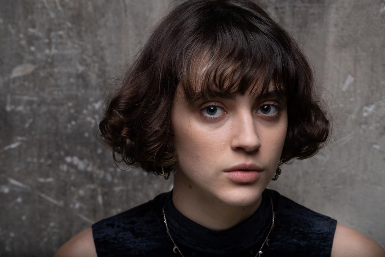 French singer and musician Claire Pommet aka Pomme, poses during a photo session on February 3, 2020. (Photo by Martin BUREAU / AFP) (Photo by MARTIN BUREAU/AFP via Getty Images)