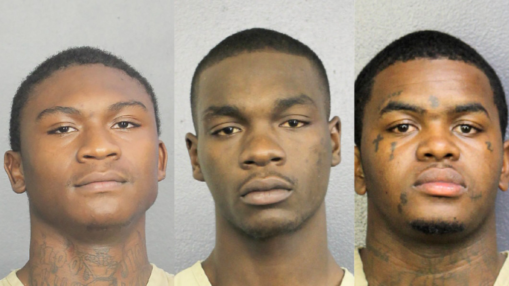 Trayvon Newsome, Michael Boatwright, Derick Williams (Photo Credit: Broward County Sheriff's Office | Getty Images)