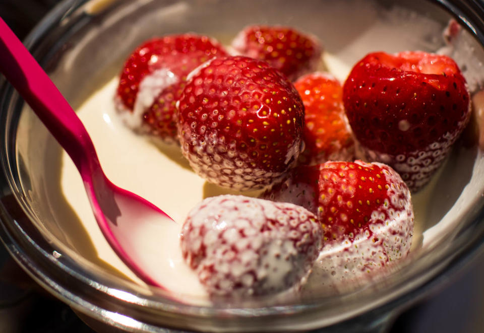 Free strawberries and cream? Why not! Getty Images