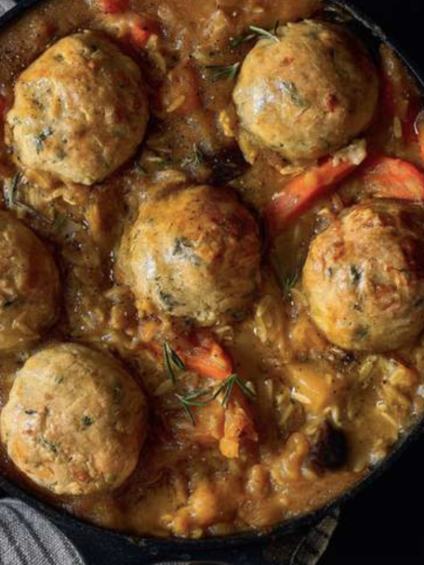 <p>The Happy Foodie</p><p>This warming stew is the perfect vegetarian dish to enjoy over the winter. Topped with hearty dumplings, it's brilliant for warding off the winter chill.</p><p><strong>Get the recipe: <a href="https://thehappyfoodie.co.uk/recipes/winter-veggie-stew-with-wholesome-lumpy-dumplings" rel="nofollow noopener" target="_blank" data-ylk="slk:Winter Veggie Stew with Wholesome Lumpy Dumplings;elm:context_link;itc:0;sec:content-canvas" class="link "><em>Winter Veggie Stew with Wholesome Lumpy Dumplings</em></a></strong></p>