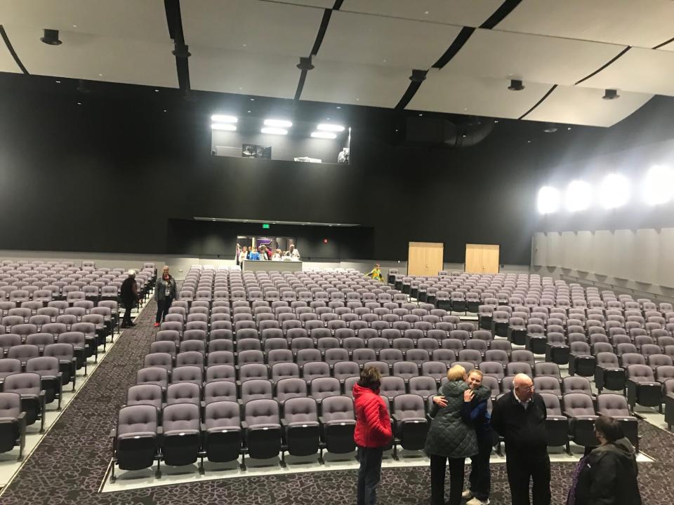 Community members toured the new performing arts center at Fremont Ross High School's new building Sunday during a public open house.